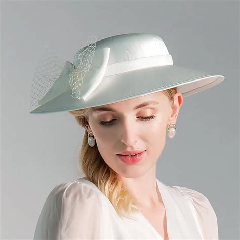 Elegant Sweet Flax Hats with Bowknot / Satin Bowknot / Tulle 1PC ...