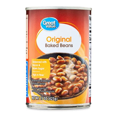 Great Value Original Baked Beans, 15 oz Can - Walmart.com