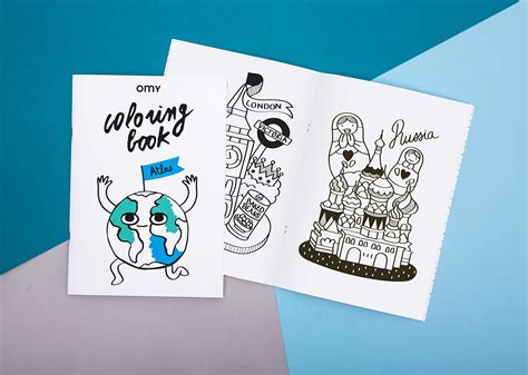 Buy Omy Coloring Book, Atlas Around The World, Creative Coloring Fun ...