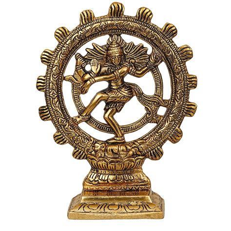 Webelkart Premium Gold Plated Lord Shiva Dancing Natraj/Nataraja Statue ...