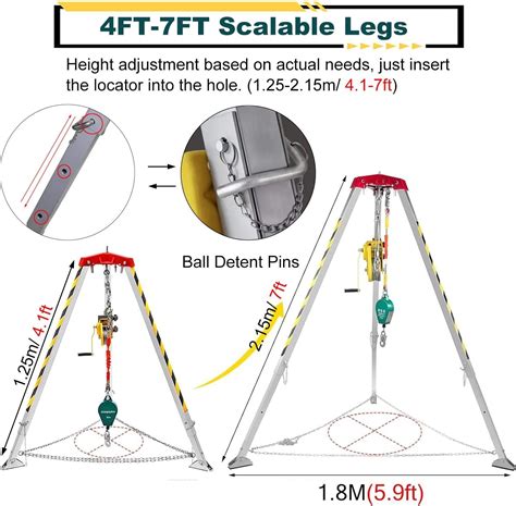 Katzowen Confined Space Tripod Kit Heavy Duty Confined Space India | Ubuy