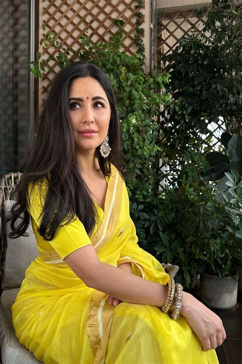 Katrina Kaif in a lively Raw Mango yellow sari provides a fresh take on ...
