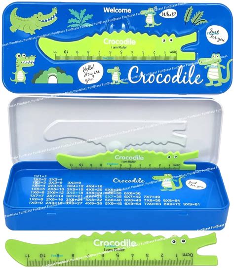 FunBlast Metal Pencil Box – Cartoon Pencil Case for Kids, Double Layer ...