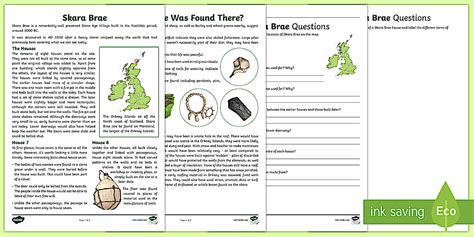 Skara Brae Differentiated Reading Comprehension Activity