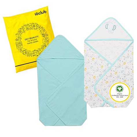 Buy MY NEWBORN by 10 CLUB All Season Soft Hooded Blanket cum Wrapper ...