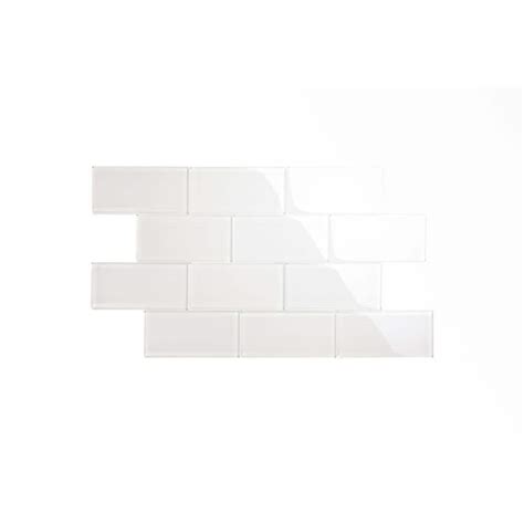 Buy Alabaster 3 in. x 6 in. x 8mm Glass Subway Wall Tile (5 sq. ft ...