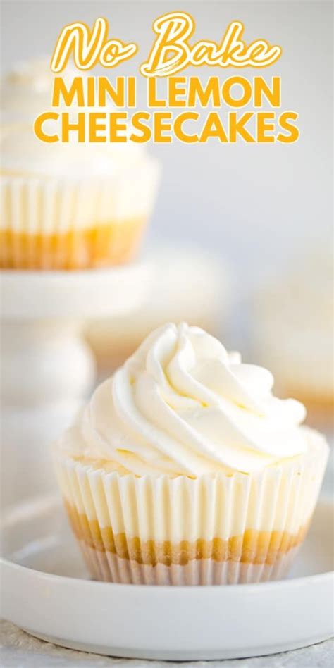 No Bake Mini Lemon Cheesecakes | Rezept | Zitronen desserts, Dessert ...