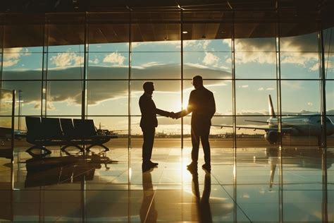 Business Handshake with Aeroplane Background Image 的图像结果