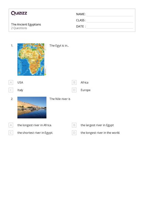 50+ ancient egypt worksheets for 10th Class on Quizizz | Free & Printable