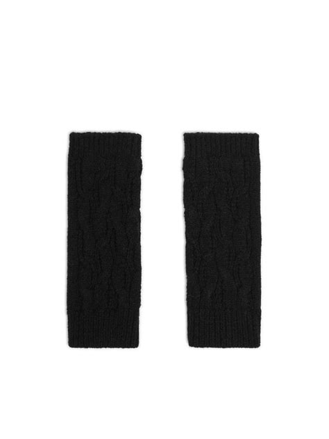 Czarne dzianinowe mitenki - CROPP - 825FY-99X
