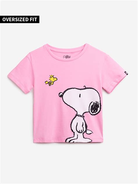 Buy Peanuts: Snoopy & Wood Girls Oversized T-shirts Online