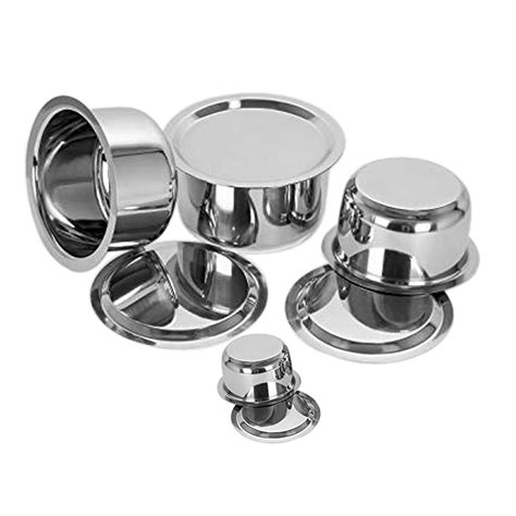 Buy Shiv Home World Stainless Steel Vessel SS Tope Cook Pots Set(Pack ...