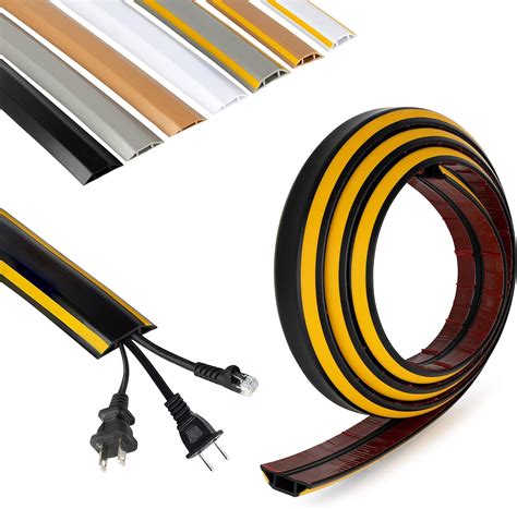 Amazon.com: Rubber Bond Cord Cover Floor Cable Protector - Strong Self ...