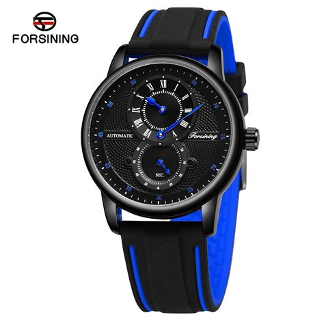 Forsining Men's Racing-Style Mechanical Watch – Sports Dial, Silicone ...