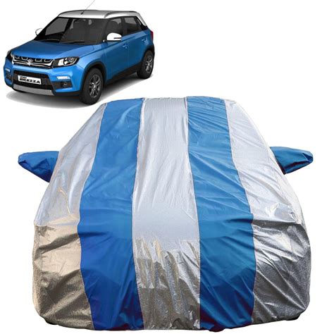 Brezza Car Cover Waterproof - FlexGuard Silver Blue Stripes