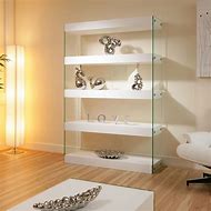 Image result for Modern Display Cabinet with Glass Shelves