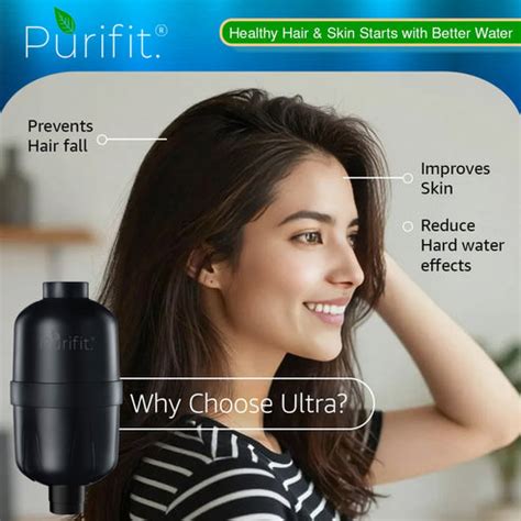 Purifit Ultra-Hard Shower & Tap Filter | Reduces Hair Fall & Dirt