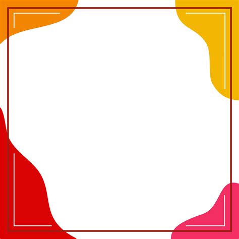 Frame or border. Red, yellow, orange, pink and white background color ...