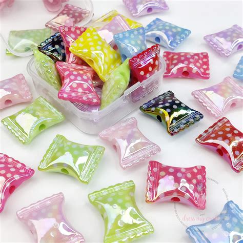 Multicolor Holographic Candy Beads – CRAFTERS CORNER