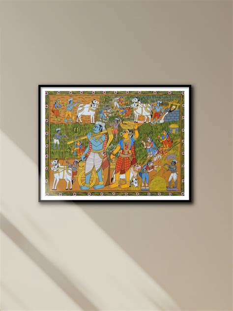 Buy Cheriyal Painting | Rural life | Indian folk art scrolls