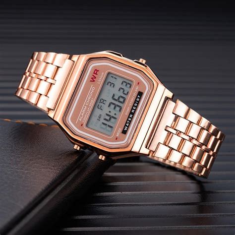 Classic Stainless Steel Square Digital Watch For Men And Women-FunkyTr ...