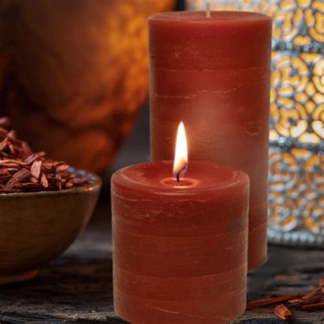 Vanilla Sandalwood Scented Pillar Candles