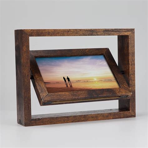 Buy EXYGLO Brown 6x4 Photo Frames, Double Picture Frames 4x6 for ...