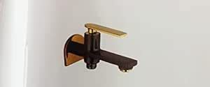 Intenso Golden Handle with 2 Way Bib Tap with Flange Set of 2 : Amazon ...