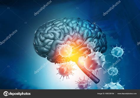 Virus Attacking Human Brain Illustration — Stock Photo © exploderasi ...