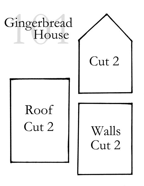 Free Gingerbread House Template - Printable Word Searches
