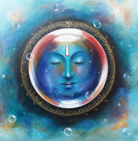 "Samay": Blue Acrylic Painting (24x24) by Rakhi Baid | ArtZolo.com