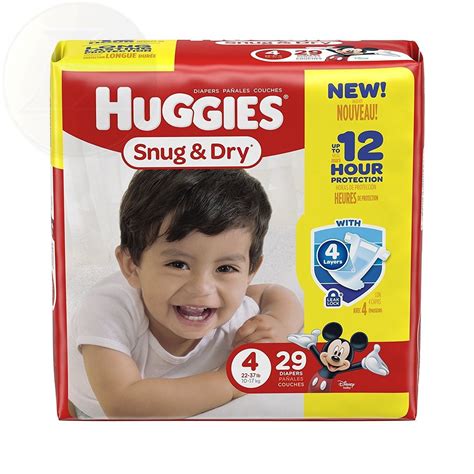 Huggies snug and dry diapers, step 4, jumbo pack part no. 43089 (29 ...