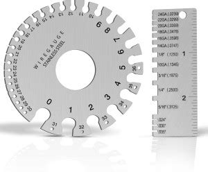 AS TOOL CENTER Round Dual Sided Wire Gauge & Sheet Thickness Welding ...