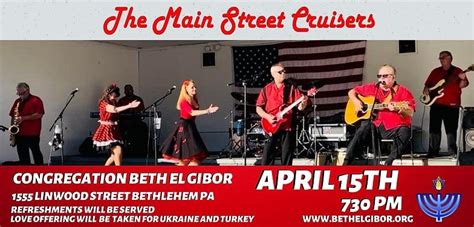 Fundraiser for the Turkey Earthquake and Ukraine , Congregation Beth El ...