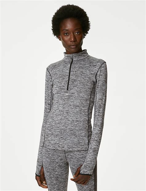 Buy Funnel Neck Half Zip Running Top at Marks & Spencer