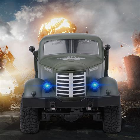 Buy 1/16 Model Remote Control Six Wheel Drive Military Truck RC Toy Car ...