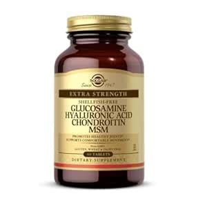 Solgar Glucosamine Hyaluronic Acid Chondroitin MSM Shellfish Free - 60 ...