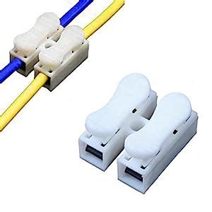 Wizzo (Pack of 50 Pieces) 2 Pin Cable Connector Push Type Quick Splice ...