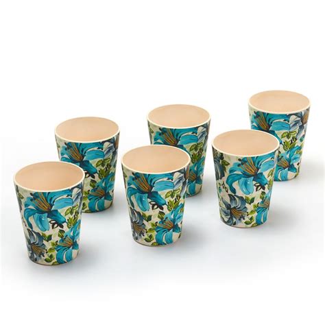 Buy Red Butler Eco-Friendly Bamboo Fiber Tumblers | Set of 6 Glasses ...