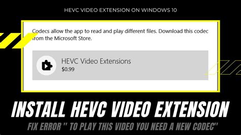Install HEVC Codec Windows 1.0 的图像结果