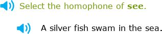 IXL - Identify homophones (Class II English practice)