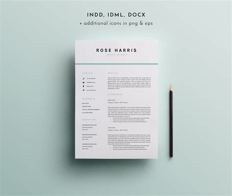 3 Page Resume Template | INDD + DOCX – MasterBundles