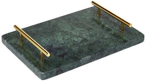 Buy LAMAC CRAFTS - marble stone serving tray/Vanity tray with golden ...