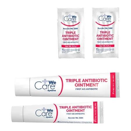 Dynarex Dynarex Triple Antibiotic Ointment, 0.5 oz. Tube, Pack of 72 ...