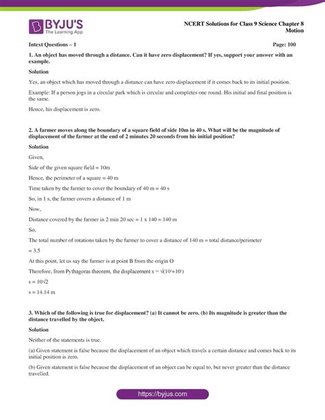 Ncert solutions for class 9 march 28 science chapter 8 motion - Motion ...