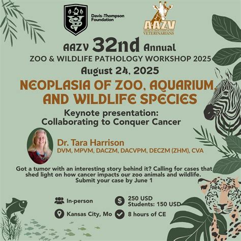 AAZV 32nd Annual Zoo & Wildlife Pathology Workshop 2025, Sheraton ...
