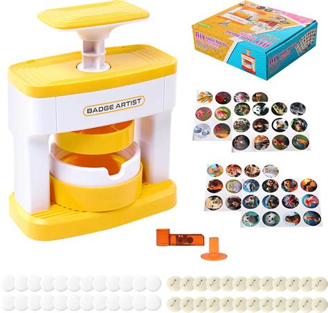 Amazon.com: Button Maker Machine,Badge Maker for Kids,with 48 pcs ...