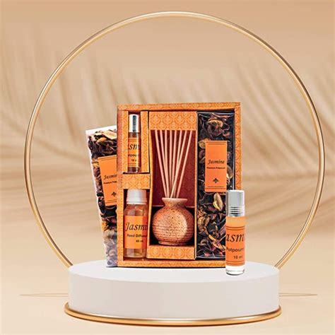 AuraDecor Reed Diffuser Gift Set with 60 ml Reed Oil with Jasmine ...