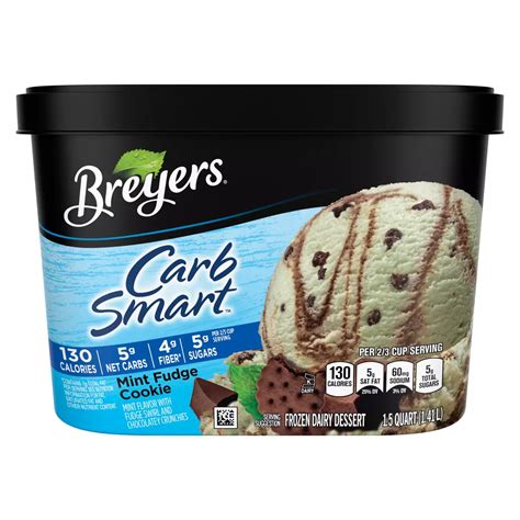 Breyers CarbSmart Frozen Dairy Dessert Mint Fudge Cookie - Shop Ice ...