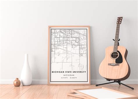 Mapa Del Campus De La Universidad Estatal De Michigan Para Imprimir